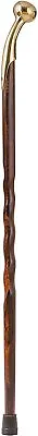 $29.70 • Buy Victorian Brass Knob Head Handle Vintage Walking Stick Wooden Cane 37  Gift Men
