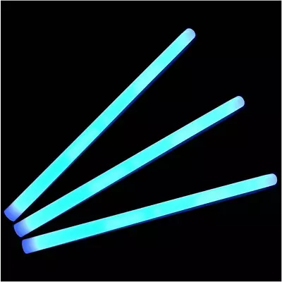 Glow Sticks Bulk Wholesale 10 12” 15mm Dia. Blue Industrial Grade Jumbo Light • $28.85