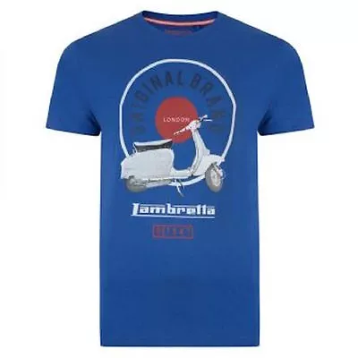 Lambretta Scooter Mens T Shirt London Royal Blue SS0687 S M L XL XXL XXXL XXXXL • £15