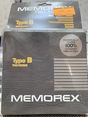 5.25 In. DSDD Floppy Disks. 5 1/4  Blank 2-pack Memorex Brand. Toys R Us Sticker • $39.99