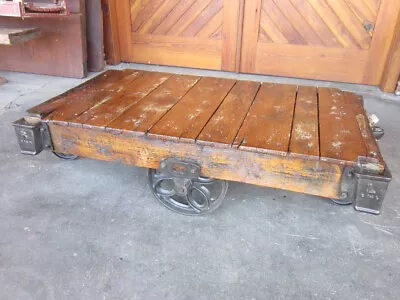 Refurbished Antique Cart Coffee Table-Lineberry Industrial Furniture Factory • $1350