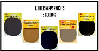 Kleiber Nappa Leather Patches - Sew On - Elbow Or Knee - 5 Colours New & Sealed • £4.99