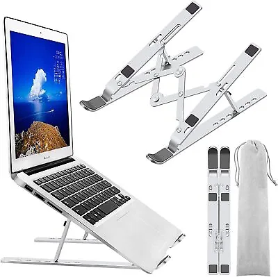 $12.95 • Buy Laptop Stand Adjustable Folding Aluminium Cooling Notebook Portable Tablet HP 