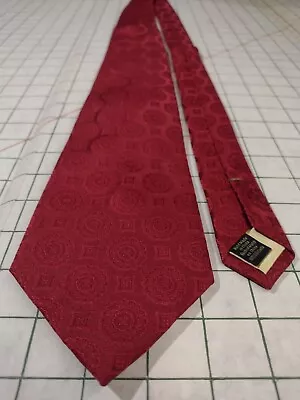 Donald Trump Signature Tie _ 100% Silk _ Dark Red With Embossed Pattern _ Mint! • $13.24