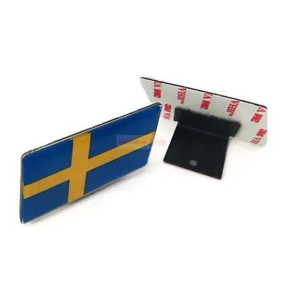 Sweden SE Flag Car Resin Front Grille Grill Emblem Badge Sticker For All Car • $7.64