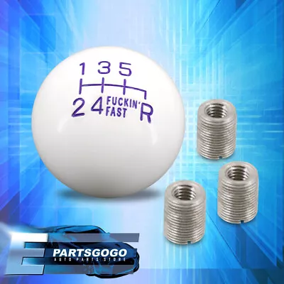 For Chrysler F'Ing Fast 6-Speed Threaded Round Ball Shift Knob Lever Set Purple • $11.99