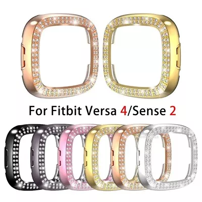 Bling Pc Watch Cover Screen Protector TPU Frame Case For Fitbit Versa 4 /Sense 2 • $8.99