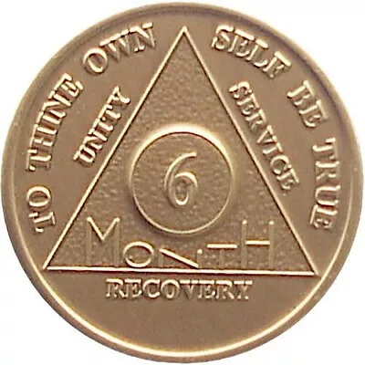 6 Months AA Bronze Anniversary Medallion - (MEDT) • $2.20