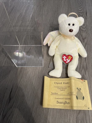£15 • Buy Ty Beanie Babies - Dyed Halo The Bear 1998 Retired