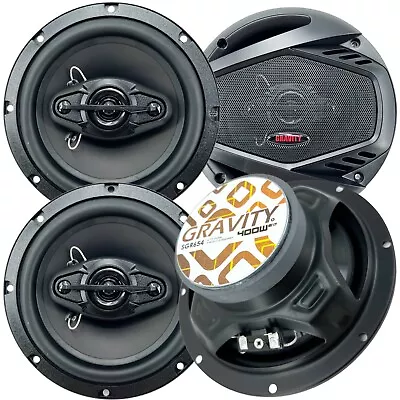 4x Gravity  6.5  4-Way CAR AUDIO Full Range  Speakers 1600w Max 6.5inch 2 Pairs • $69.88