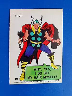 1967 Philadelphia Gum Marvel Super Heroes Stickers #19 Thor • $40