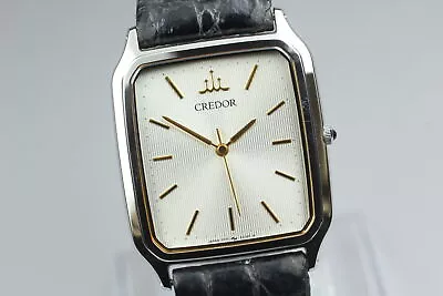 Vintage [Near MINT] SEIKO CREDOR 7771-5030 Square Quartz Men's Watch From JAPAN • $219.99