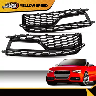 Fit For 2013-2016 Audi A5 S-Line S5 Front Bumper Fog Light Grilles Cover Trim • $42.31