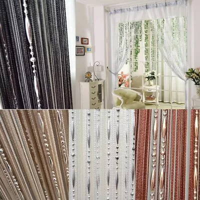 Chain Bead Screen Tassel Door Room Divider Curtain String Window Door Curtain • £8.02