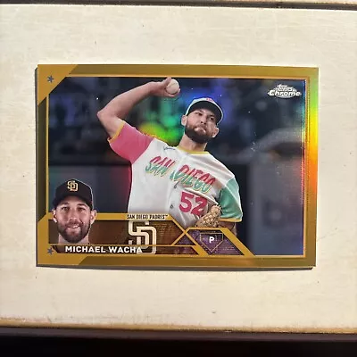 2023 Topps Chrome Update Michael Wacha Gold Refractor /50 SP San Diego Padres • $3.99