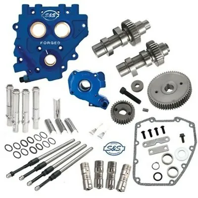 S&S 585GE Easy Gear Drive Camshaft Cam Chest Plate Pushrod Kit Harley 06-17 .585 • $2274.94