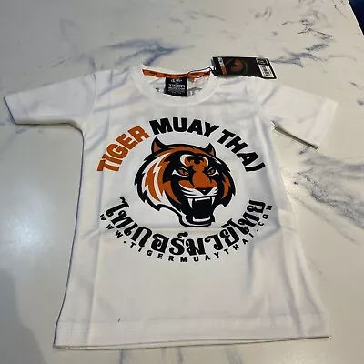 TIGER MUAY THAI  Mixed Martial Arts MMA UFC Training Top Gym Kick Boxing Child • £18.99