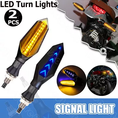 2X Sequential Motorcycle LED Turn Signals Flowing Water Blinker Indicator Lights • $8.92