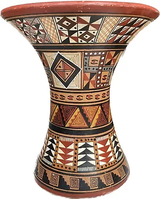 Traditional Inca Style “Sacred Kero” Ceramic Pottery Handmade Deco Vase Peru • $18.99