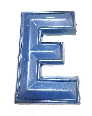 *Rare* 12  Vintage Movie Marquee Theater Graphic Sign Blue Plastic Letter *E* • $12.83