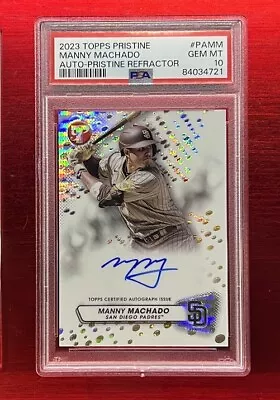 2023 Manny Machado Topps Pristine Autograph /99 Refractor Auto Padres PSA 10 • $175