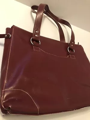 Franklin Covey Womens Burgundy Red Classic Laptop Briefcase Business Bag • $39.99