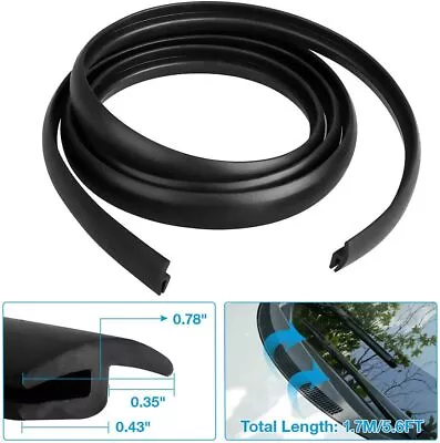 $7.79 • Buy 1.7m Car Rubber Front Windshield Panel Seal Strip Sealed Moulding Trim New