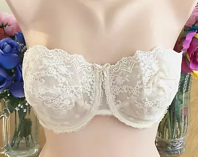 324 VANITY FAIR 34C VINTAGE 60's  Strapless Molded Sheer Underwire Bra #74100 • $28.81