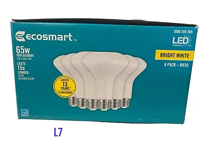 EcoSmart 65-Watt Equivalent BR30 Dimmable LED Light Bulbs Bright White (6-Pack) • $19.89