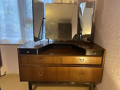 G-Plan 1950’s Mid-Century Vintage Dressing Table With Adjustable Mirrors • £120