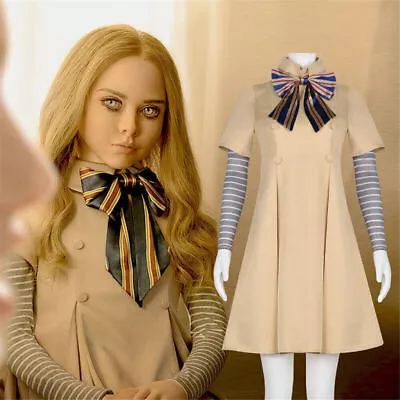 Thriller Movies M3GAN Cosplay Costume Megan Dress AI Doll Robots Dress Socks • $38.56