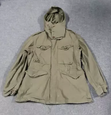 Vintage WWII M1943 Field Jacket Coat With Detachable Hood WW2 #1261 • $121.76