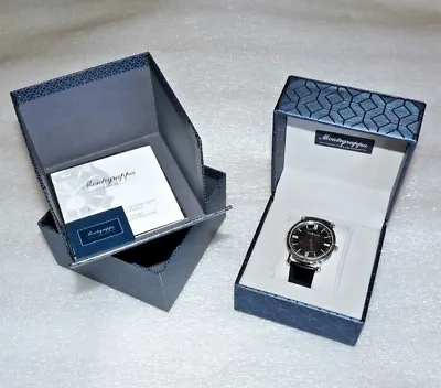 Montegrappa Idnmwaic Nerouno Nero Uno Slim Watch Inox Quartz Black Msrp $750 New • $509.99