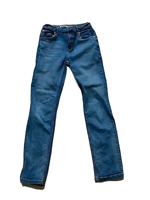 £5.50 • Buy Boys Mid Blue Denim Jeans, Tu, Age 12 152 Cm, Straight Fit, Adjustable Waist VGC