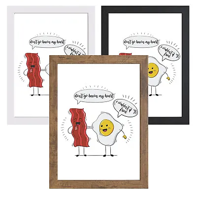 £8.99 • Buy Novelty Valentines Day Gifts For Her Him Personalised Bacon And Eggs Print Gift