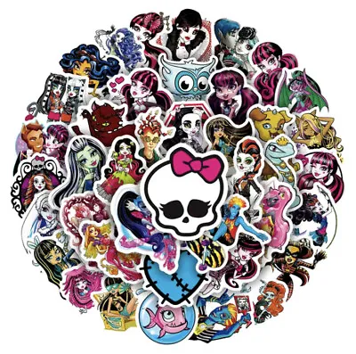 Monster High Stickers Vinyl Decal Fashion Dolls Scrapbook Cartoon Pack Lot 50pcs • $9.99