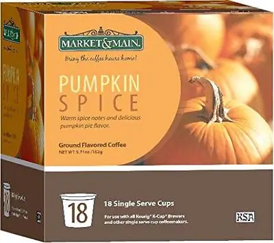 $8 • Buy Market & Main OneCup, Pumpkin Spice, 18 Count BEST BY 11/20/22