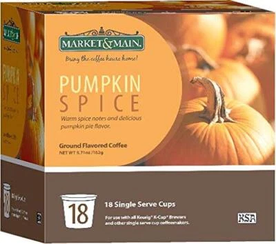 $8 • Buy Market & Main OneCup, Pumpkin Spice, 18 Count BEST BY 11/20/22
