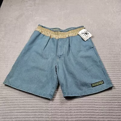 Vintage OP Shorts Mens Large Jean Elastic Waist Pull On Normcore Ocean Pacific • $39.99