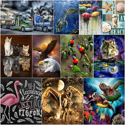 $12.99 • Buy DIY 5D Diamond Painting Kits Full Drill Art Puzzle Embroidery Decors Cats Gifts