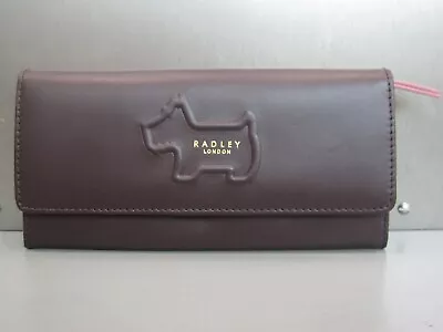 NWOT RADLEY London Leather Wallet Bi-fold Snapover Pastel Interior Scottie Dog • £69.97