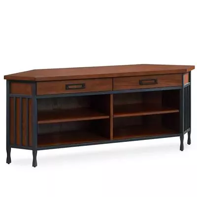 Leick Home TV Stand 58  W Fits TVs 60  W Medium Iron Craft Metal Burnished Oak • $491.11