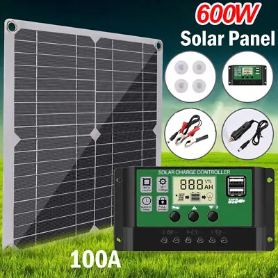 £10.89 • Buy 600W Solar Panel Kit 12V Battery Charger 100A Controller For Caravan Boat Car
