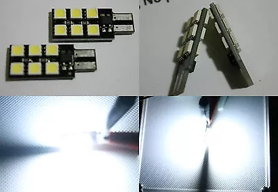 T10 12-SMD LED Canbus Error Free Light Bulb 6000K W5W 194 168 2835 • $5.95