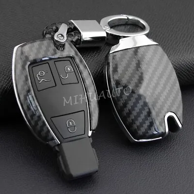 Carbon Fiber Key Fob Cover Case For Mercedes W204 W205 W212 X156 X253 W166 X204 • $14.63