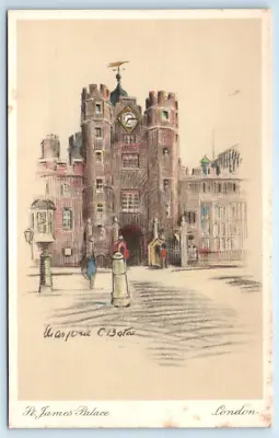 St. James' Palace Marjorie C. Bates Art LONDON UK Postcard • £7.69