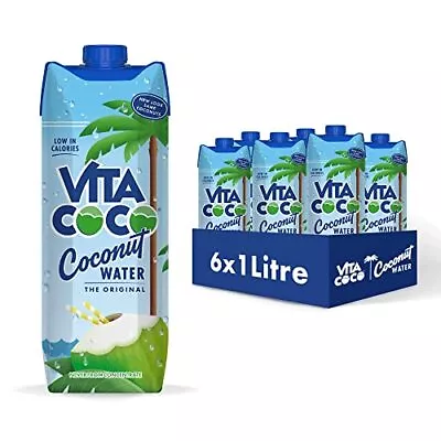 Vita Coco Pure Coconut Water 1L X 6 Naturally Hydrating Packed With Electrolyte • £22.60