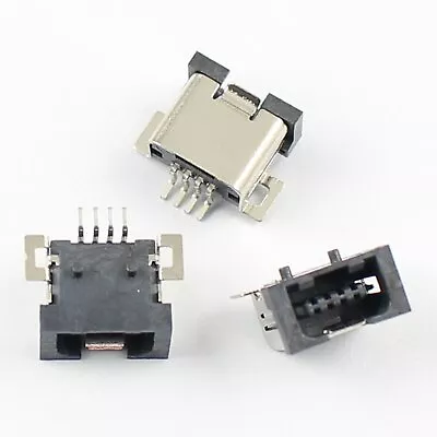 5Pcs Mistake Proof Mini USB 4 Pin Female SMT SMD PCB Socket Connector DIY • $1