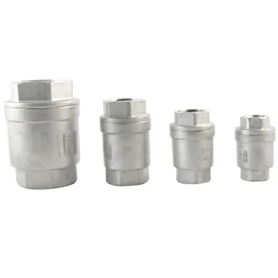 1/2 -2  NPT Threaded Vertical One Way Check Valve Stainless Steel SS316 Oil • $7.99