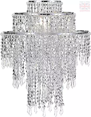 Waneway Chandelier Light Shade For Ceiling Pendant Light Easy Fit Crystal Lamp • £32.13